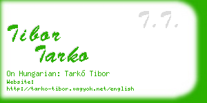 tibor tarko business card